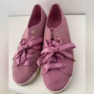 KEDS / KATE SPADE Pink Purple Periwinkle Lace up Sneakers Collab womens size 8.5